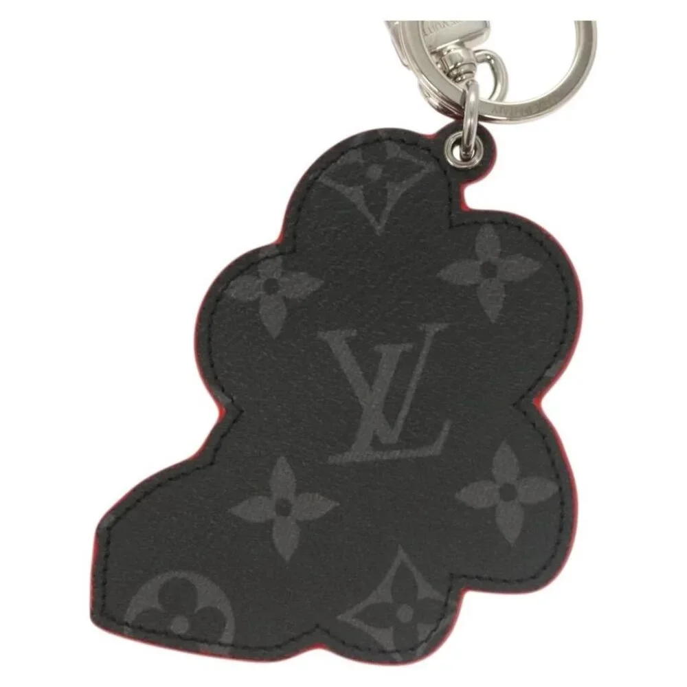 LOUIS VUITTON Sporty Car Vivienne Key Ring Leather Black M00960 LV Auth 128266 - Picture 6 of 6